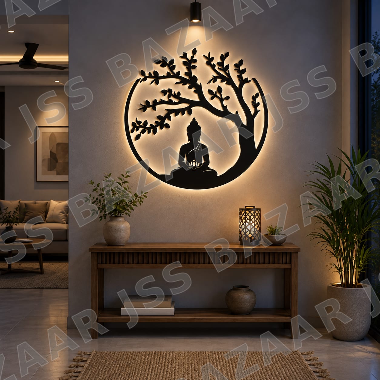 premium-budha-meditating-tree-wall-art - Image 6