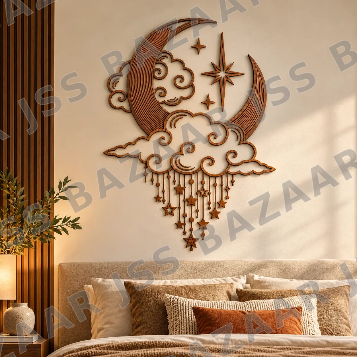 Moonlit Dreams Wooden Wall Art - Image 3