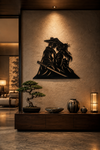 Premium Samurai Couple Metal Wall Art