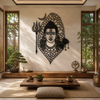 Shiva with trishul Premium Metal Wall Art