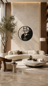 Yoga Tree Root Metal Wall Art