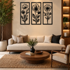 Flower 3 Piece Metal Wall Art