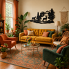 Inside Jungle Deer Premium Metal Wall Art