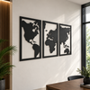 Map 3 Metal Wall Art