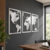 Map 3 Metal Wall Art