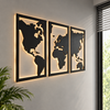 Map 3 Metal Wall Art
