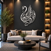 Classy Swan Premium Metal Wall Art