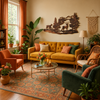 Inside Jungle Deer Premium Metal Wall Art