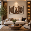 Buddha 3 Piece Traditional Metal Wall Art