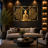 Buddha 3 Piece Traditional Metal Wall Art