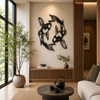 Premium Fish Circle Metal Wall Art