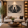 Buddha 3 Piece Traditional Metal Wall Art