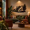 Inside Jungle Deer Premium Metal Wall Art