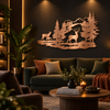 Inside Jungle Deer Premium Metal Wall Art