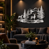 Inside Jungle Deer Premium Metal Wall Art