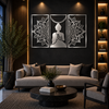 Buddha 3 Piece Traditional Metal Wall Art