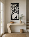Premium Deer under Tree Metal Wall Art