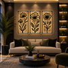 Flower 3 Piece Metal Wall Art
