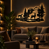 Inside Jungle Deer Premium Metal Wall Art