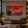 Racing Car Premium Metal Wall Art
