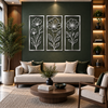 Flower 3 Piece Metal Wall Art