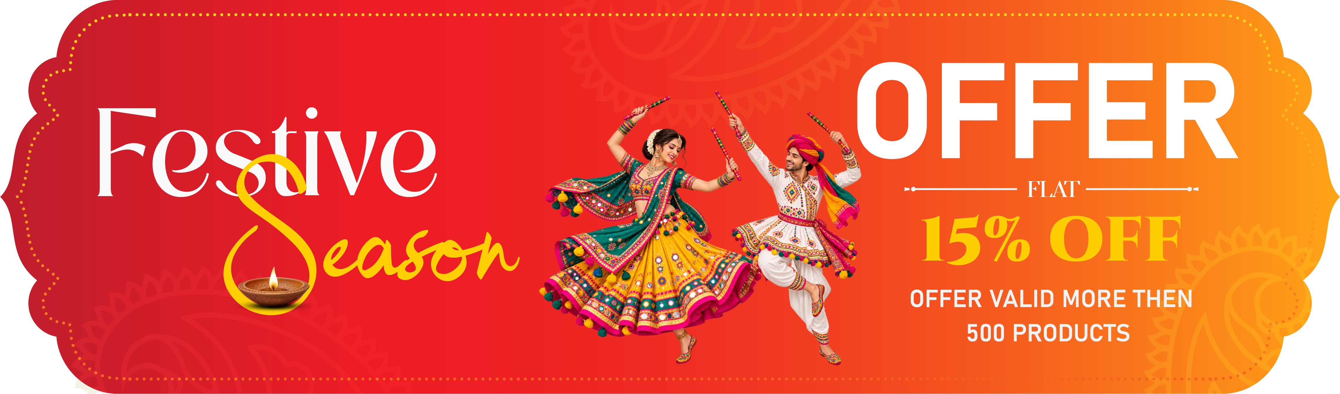 Festive Season — flat 15% off on 500+ products